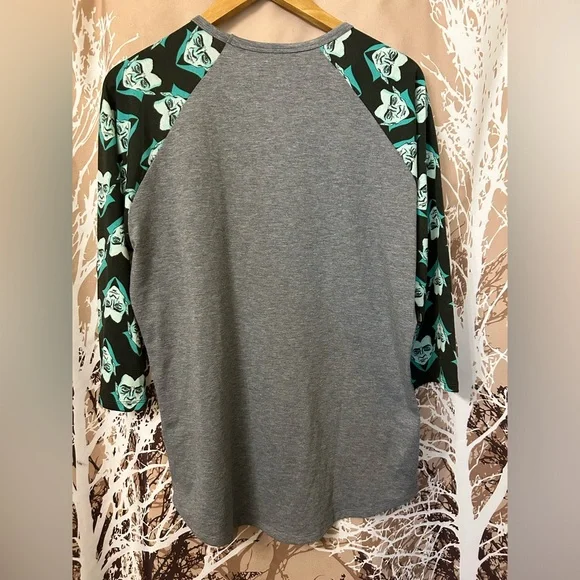 LuLaRoe Large Vampire Gray Baseball Shirt - Picture 2 of 4